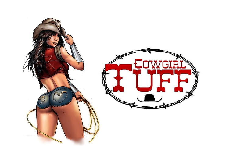 Hot Cowgirl, Rope, Great, Big, Hat, HD wallpaper