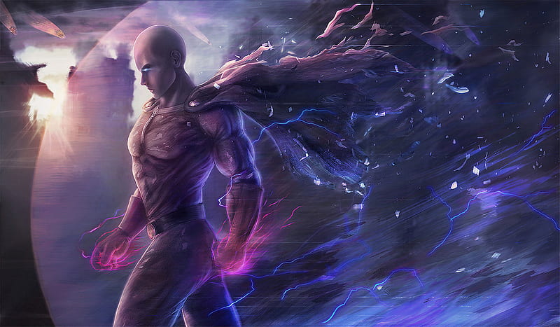 Anime gloves One Punch Man Saitama wallpaper, 1440x2560