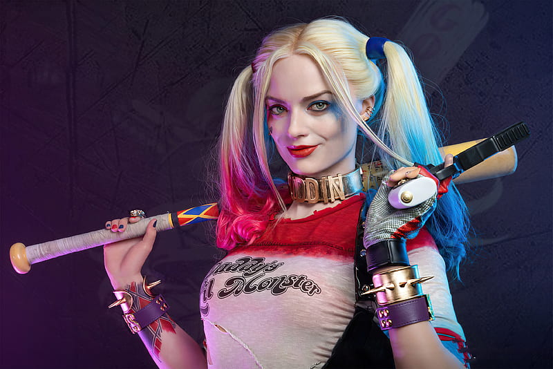 Harley Quinn X Margot Robbie , harley-quinn, margot-robbie, superheroes, artist, artwork, digital-art, HD wallpaper