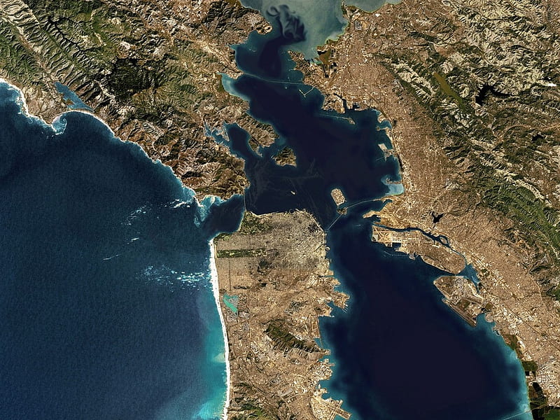 San Francisco From Space, USA, Cities, San Francisco, California, HD wallpaper