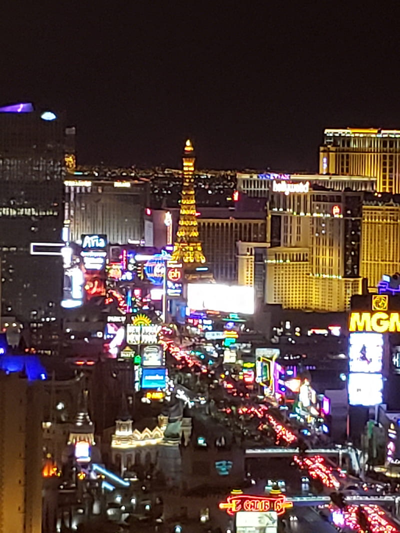 Vegas View, city, lights, night, vegas, HD phone wallpaper | Peakpx