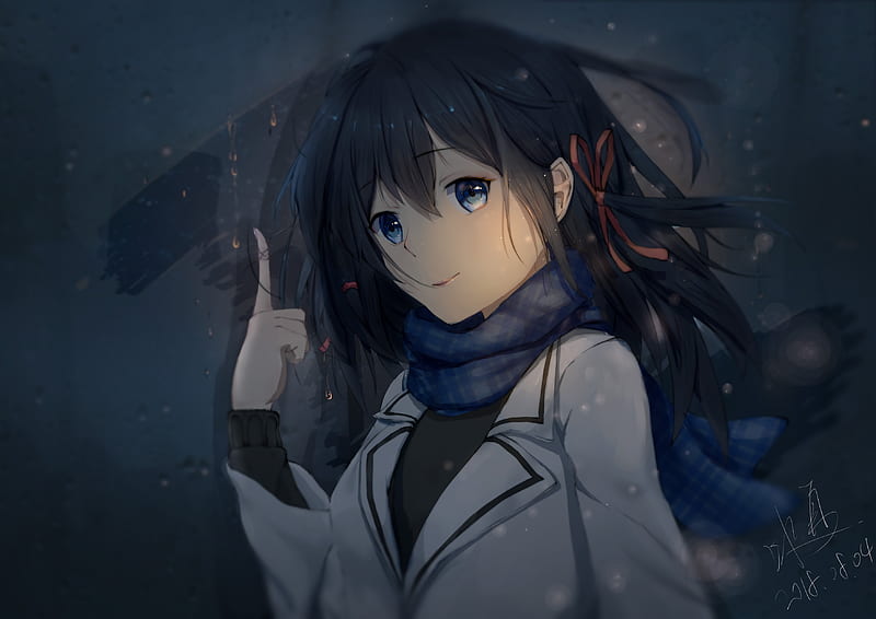 Wallpaper anime, boy, manga, scarf, japonese, by haalhady, Yahari Ore no Seishun  Love Comedy wa Machigatteiru, gitl for mobile and desktop, section сёдзё,  resolution 7680x3606 - download