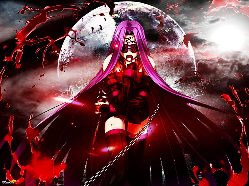 Rider Fate Stay Night Purple Unlimited Blade Works Fsn Ubw Blood Hd Wallpaper Peakpx