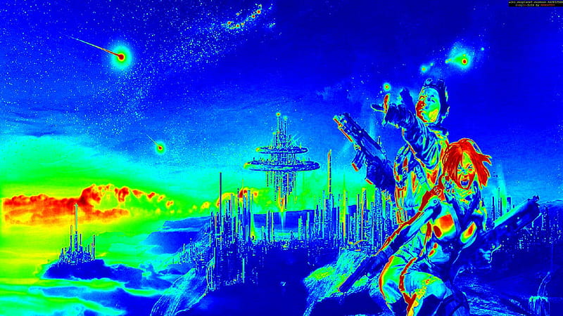 Farbenspiel Rene & Sally, Planet, Mond, Menschen, Sonne, HD wallpaper