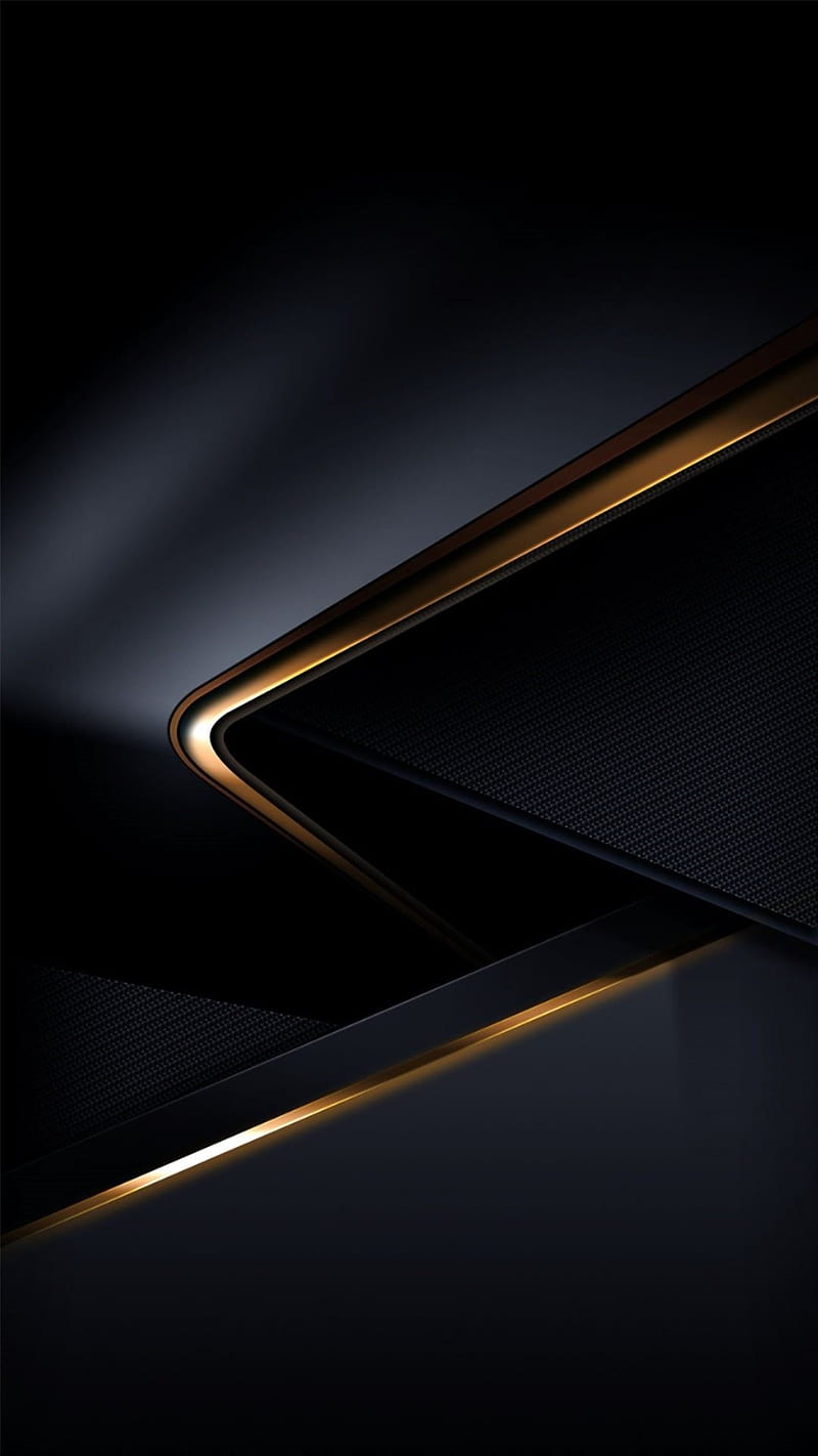 Abstract, black, edge, gold, HD phone wallpaper