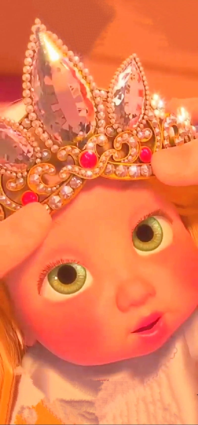 Baby princess baby rapunzel crown cute disney disney princess green  eyes HD phone wallpaper  Peakpx
