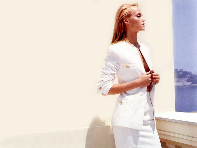 Amber Valletta, elegance, vogue, supermodel, model, fashion, versace, HD wallpaper