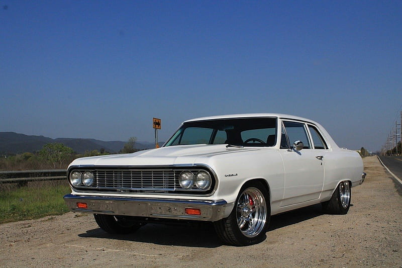 1964-Chevelle, Classic, White, Gm, Bowtie, HD wallpaper | Peakpx