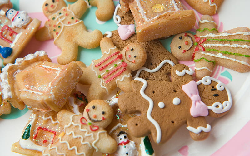 lovely Christmas Gingerbread Man, HD wallpaper