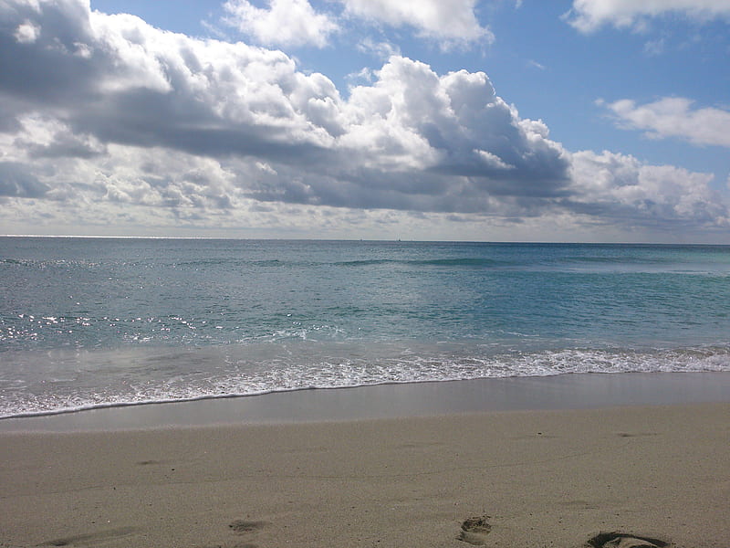 Miami Beach, beach, sun, water, ocean, HD wallpaper