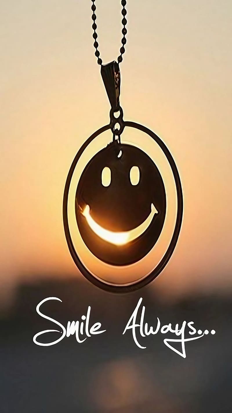 Always Be Happy, Smile Locket, sunshine background, smile always, HD phone wallpaper