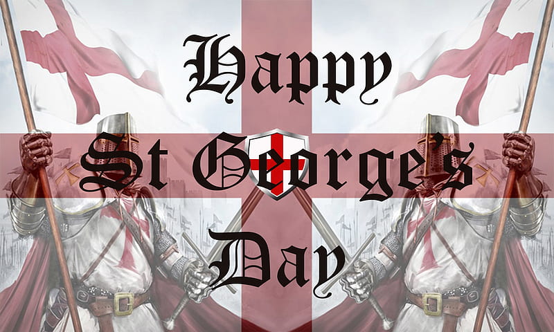 Happy St Georges Day, festival, england, 23rd April, old english, uk, For England And Saint George, knights templar, english, english by the grace of god, Saint George, st george, knights, knight, HD wallpaper