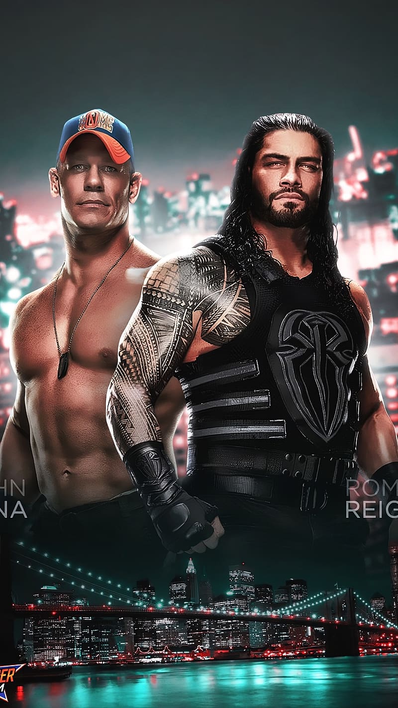 John Cena Roman Reigns, wwe roman john, wwe, roman reigns, john cena, HD phone wallpaper