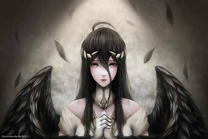 Download HD Albedo Overlord Wallpaper  Albedo Armor Transparent PNG Image   NicePNGcom