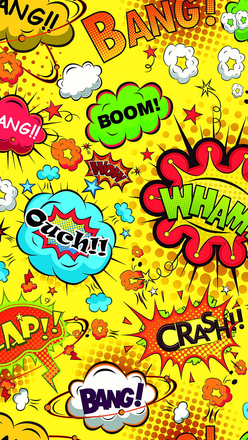 Comic Bubbles, abstract, boom, funny, ouch, speech, HD phone wallpaper |  Peakpx