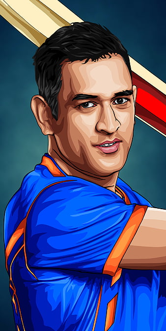 Drawing of MS Dhoni | Drawing of MS Dhoni | By Prosenjitdas_artsFacebook