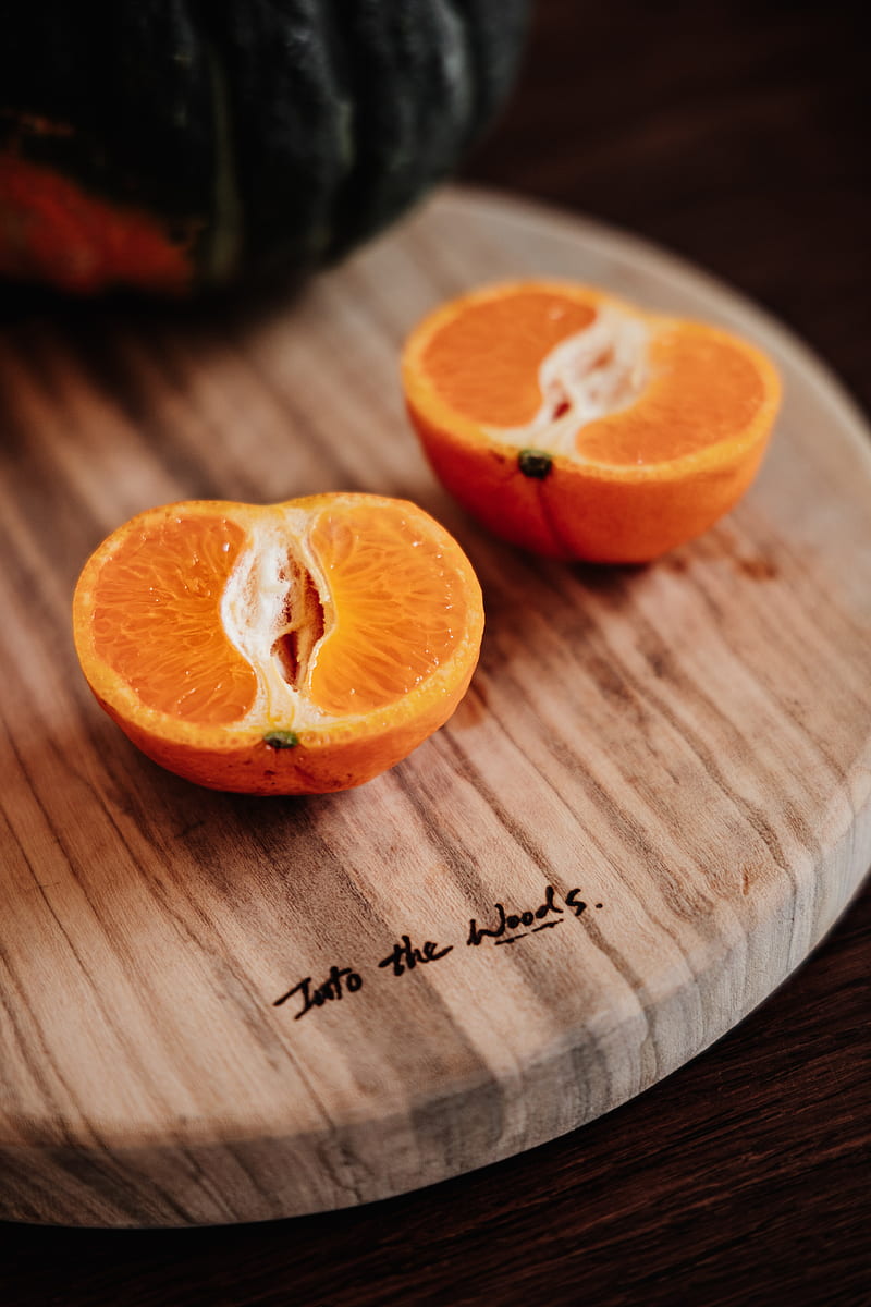 orange, slices, citrus, fruit, board, HD phone wallpaper