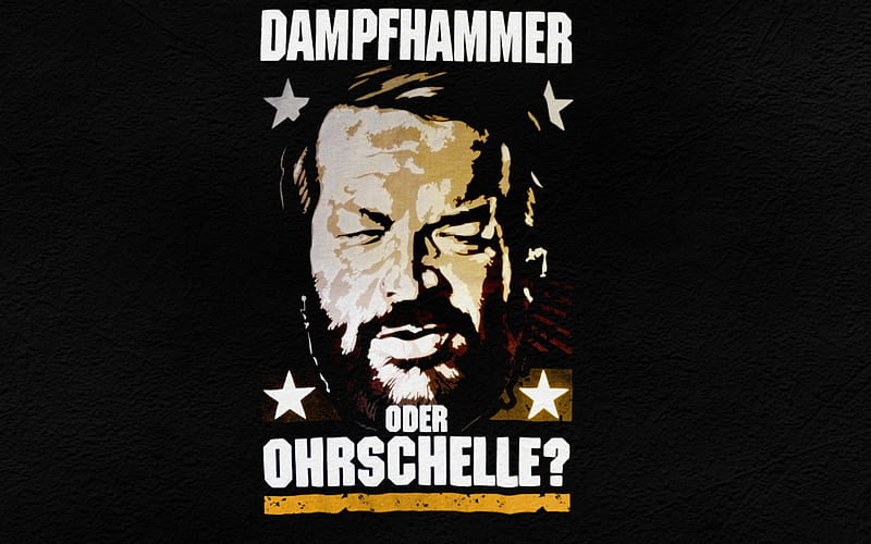 Bud Spencer, sepia, german, deutsch, black, dampfhammer, bud, ohrschelle, spencer, schwarz, HD wallpaper