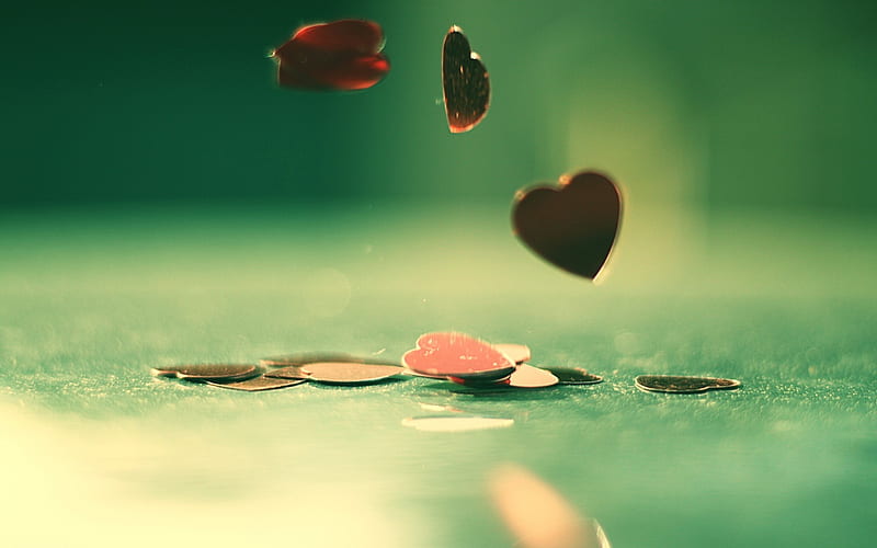 Falling Hearts ♡, shapes, falling, abstract, corazones, sparkles, sweet, cute, graphy, shimmer, pink, HD wallpaper