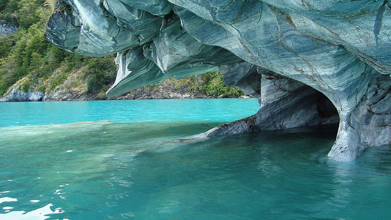 MARBLE CAVES, CHILE, turquoise, cathedral, water, landscapes, natural beauty, Patagonia, lake, HD wallpaper