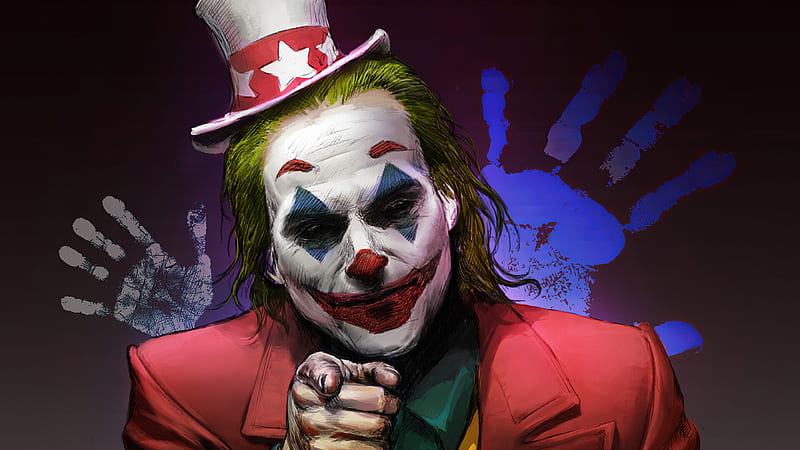 Joker Clown Face, joker-movie, joker, superheroes, supervillain, HD wallpaper