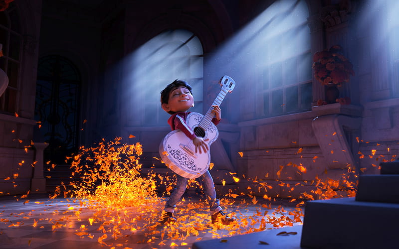 Miguel, guitar 3d-animation, 2017 Movie, Coco, Pixar, HD wallpaper