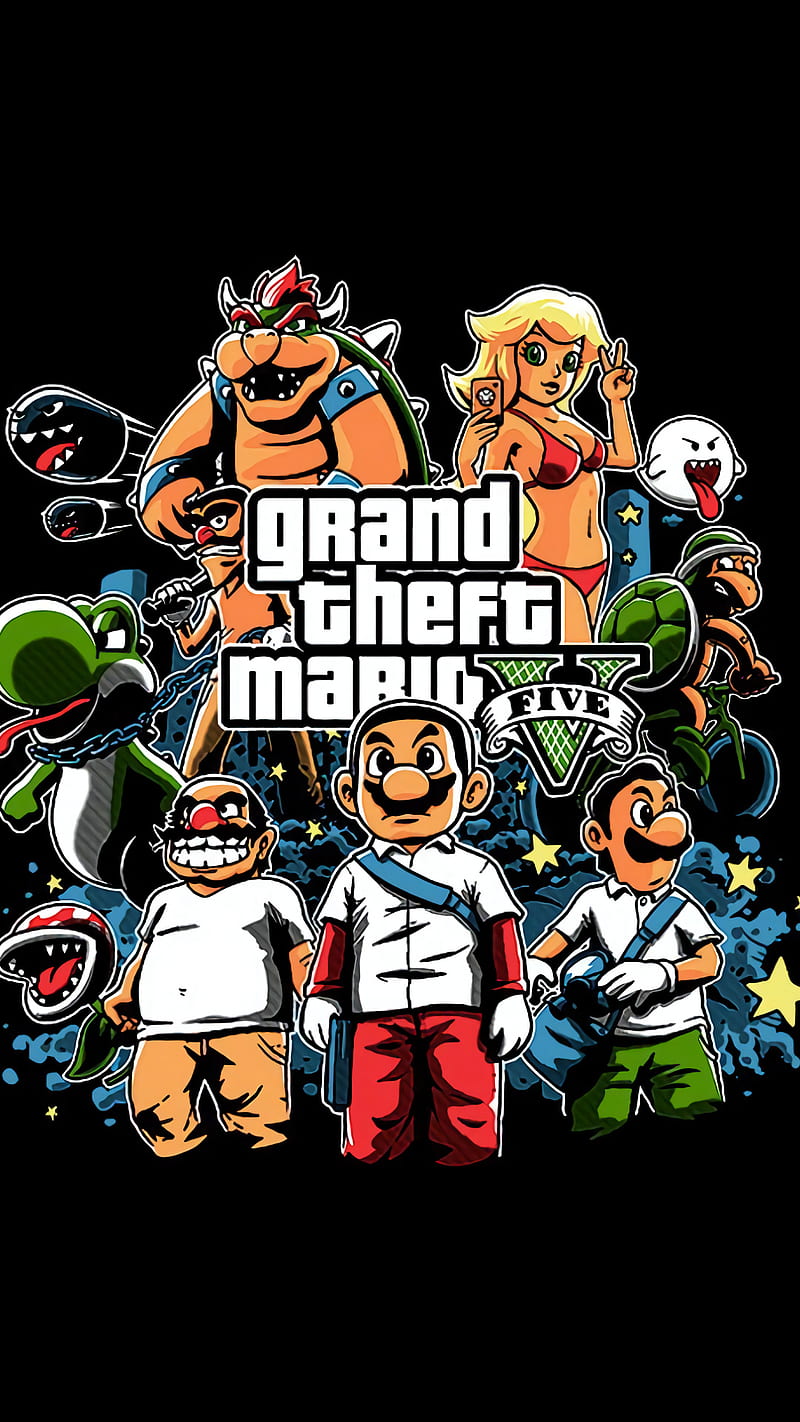 Super Mario GTA V, bros, world, snes, nintendo, rockstars, games, HD phone  wallpaper | Peakpx