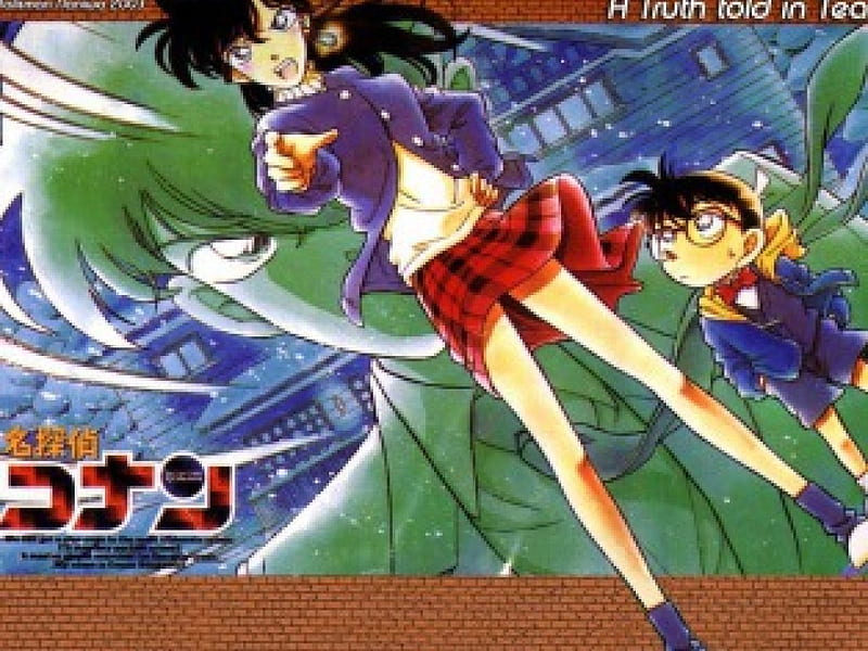 Detective Conan, Shinichi Kudo, Conan Edogawa, Ran Mouri, HD wallpaper