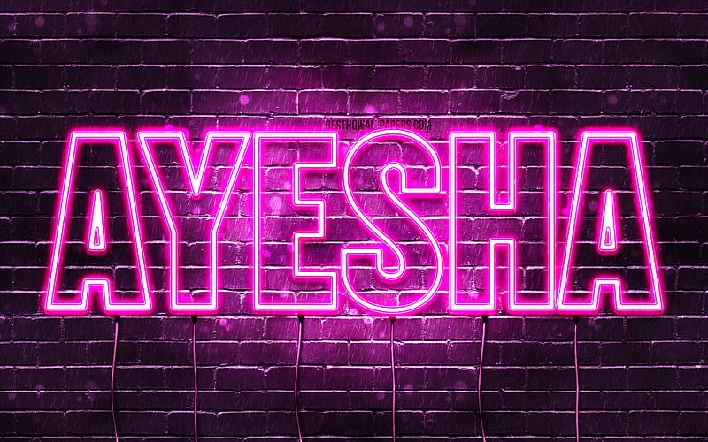 Ayesha, , with names, female names, Ayesha name, purple neon lights, Happy  Birtay Ayesha, HD wallpaper | Peakpx