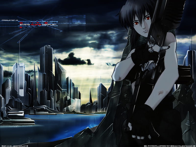GitS Girl, gins, agents, wall, city, tv show, anime, new, beauty, classic, HD wallpaper