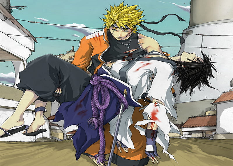 Naruto and sasuke ending, naruto, anime, HD wallpaper | Peakpx