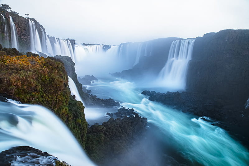 Waterfalls, Iguazu Falls, Argentina , River , Waterfall, HD wallpaper