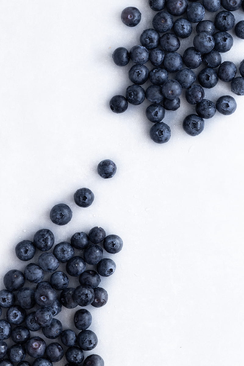 blueberries, berries, wet, ripe, HD phone wallpaper