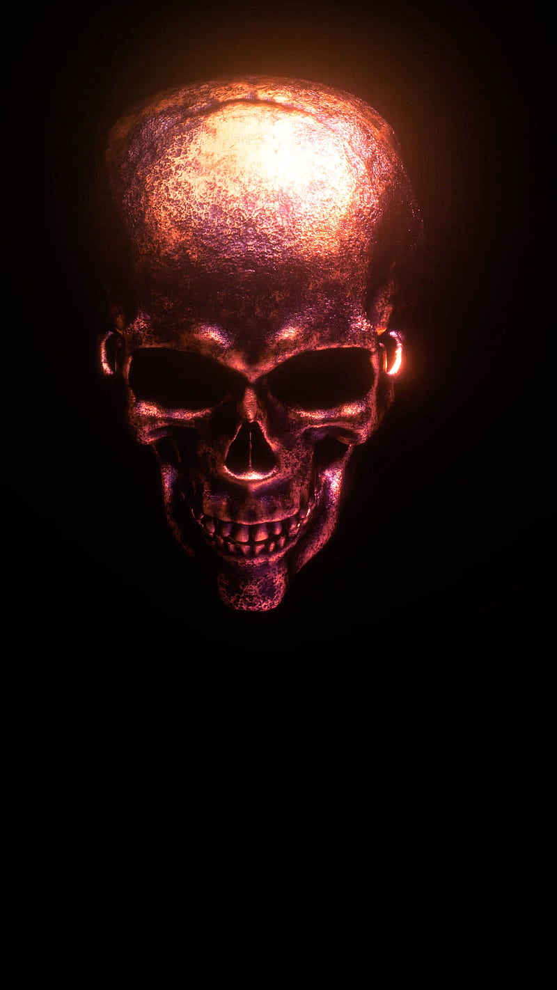 Red skull, bones, dark, death, horror, skeleton, HD phone wallpaper | Peakpx