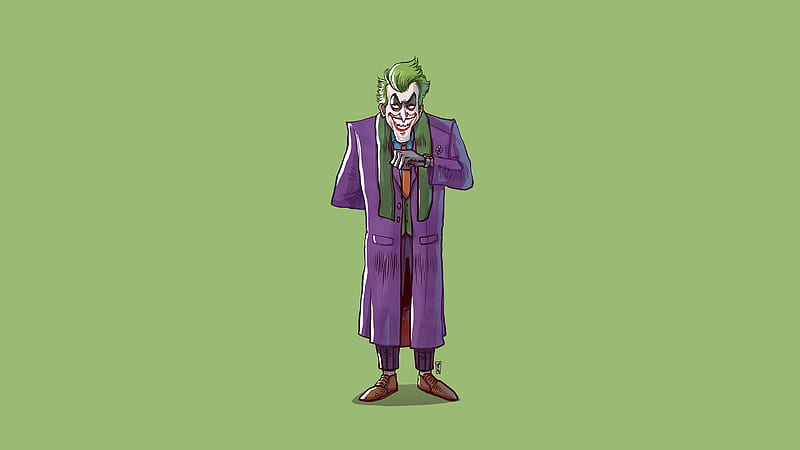 Joker Minimalist Smiling, HD wallpaper