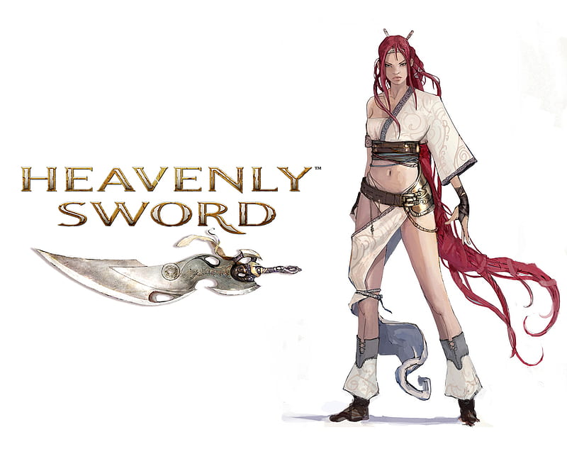 Heavenly Sword, fantasy warrior, female, original, video game, tagme, armor, fantasy, anime, sword, HD wallpaper