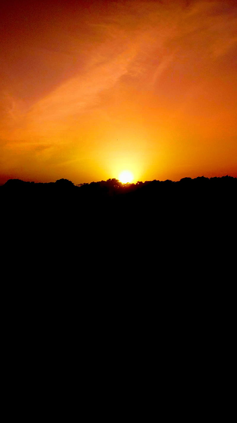Sunset, black, black background, dark, mountains, nature, sun, trending,  trending, HD phone wallpaper | Peakpx