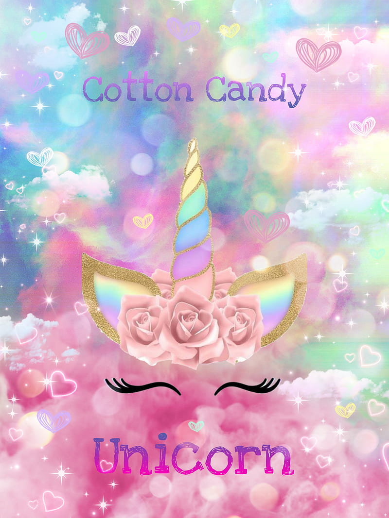 Cotton Candy Unicorn, magic, pony, HD phone wallpaper