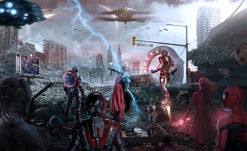 Avengers Endgame Assemble 2019, iron-man, thor, captain-america, superheroes, artwork, avengers-endgame, behance, HD wallpaper