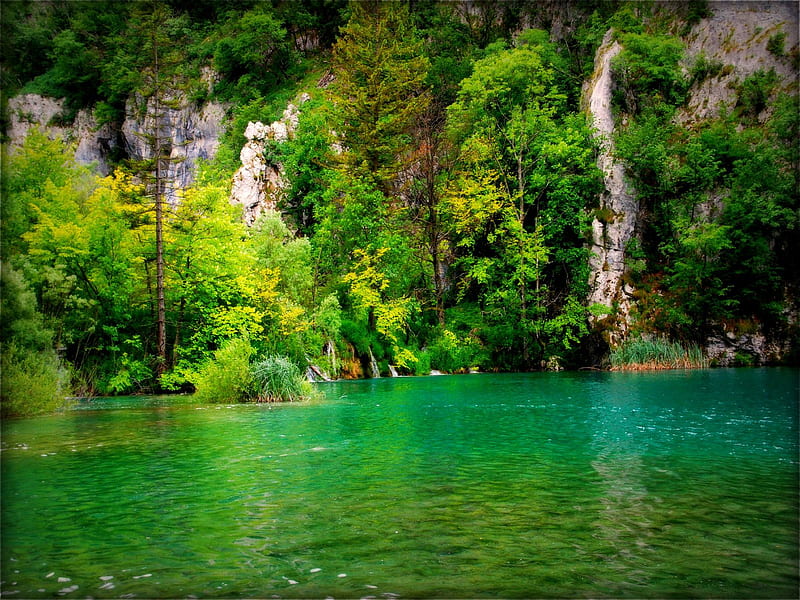 Plitvice Lakes, plitvice, lakes, HD wallpaper