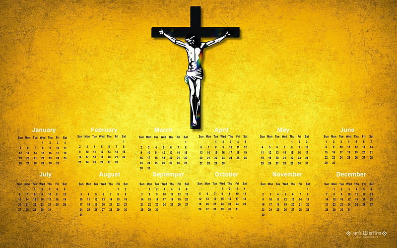 Jesus cross calendar 2014, calendar, jesus, cross, 2014, HD wallpaper