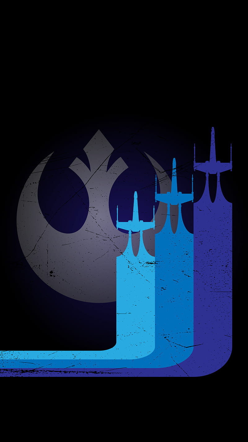 X-Wing Blue Squadron, rebel, star fighter, star wars, HD phone wallpaper