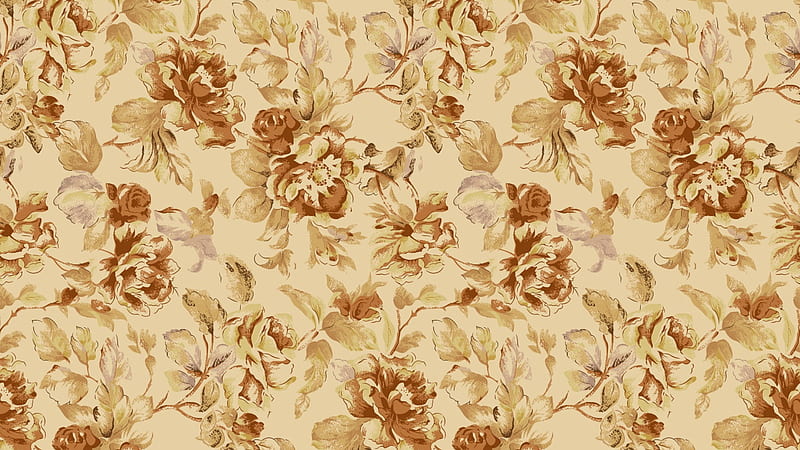 Wonderful Vintage Patterns Floral Floral, HD wallpaper