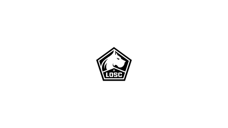 Logo Soccer White Background Lille OSC, HD wallpaper