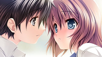 Wallpaper girl, love, kiss, anime, pair, bath, guy for mobile and desktop,  section прочее, resolution 2300x1500 - download