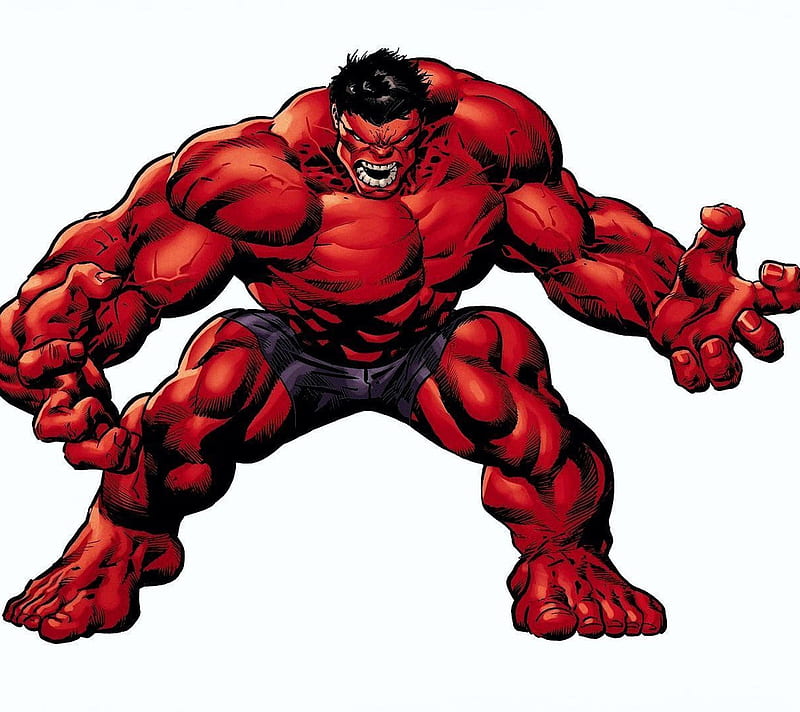 Angry red Hulk, animated, hero, HD wallpaper | Peakpx