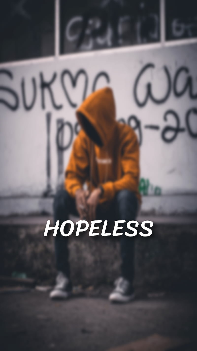 Hopeless , alone, emotional, hope, no hope, no love, sad, saying, trending, HD phone wallpaper