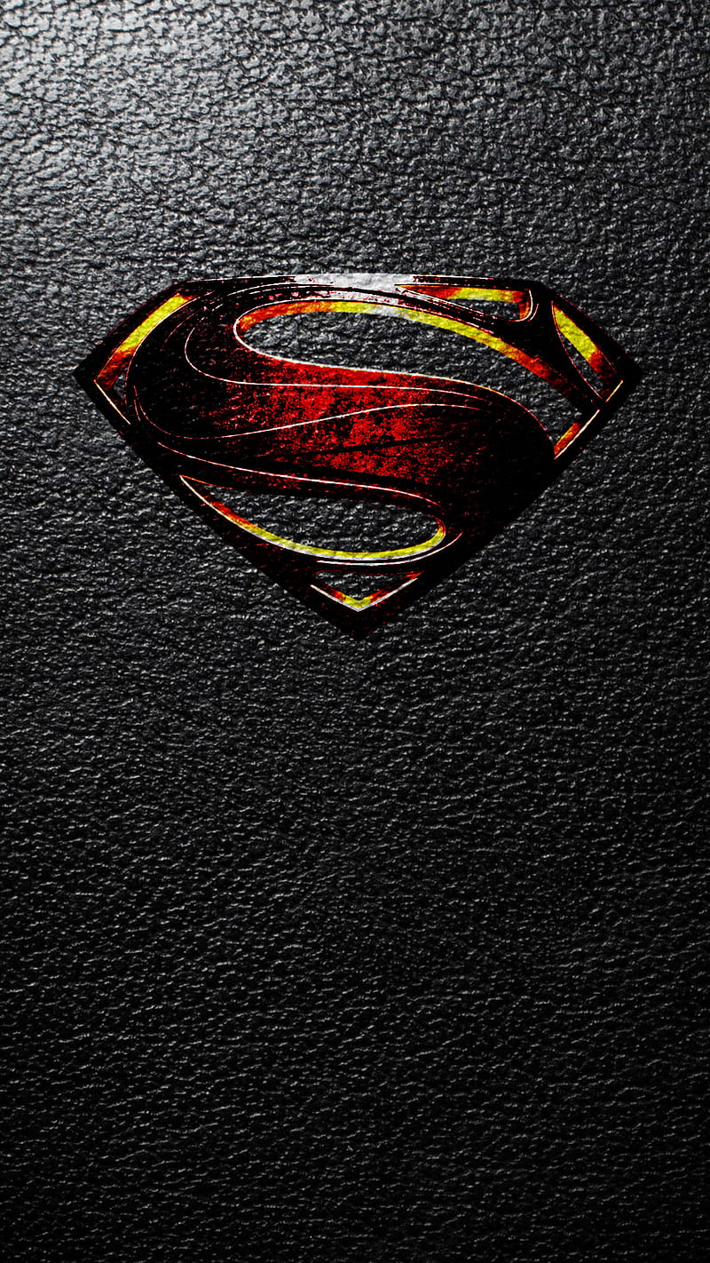 Superman, black, comics, dc, injustice, logo, man, steel, super, HD phone wallpaper