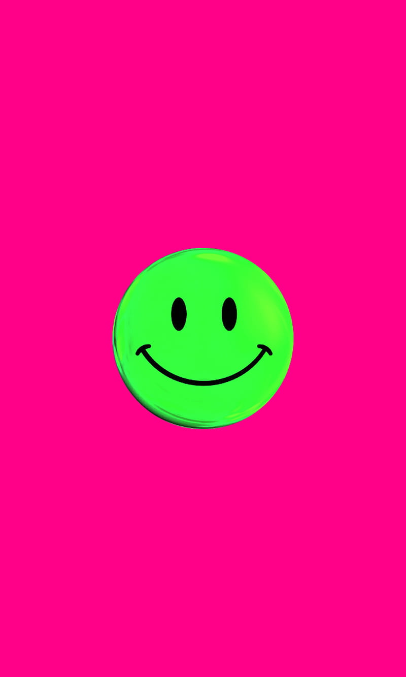 Smiley face, pink, HD phone wallpaper | Peakpx