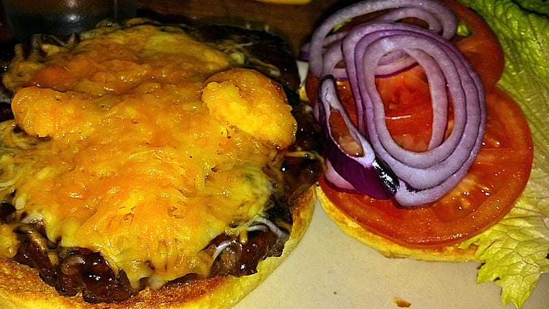 One Heckuva Burger, buger, cheeseburg, bbq burger, cheeseburger, HD wallpaper